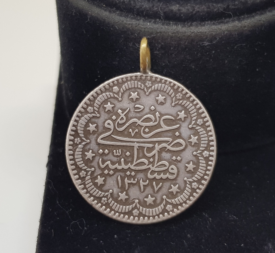 MEHMED REŞAD HAN DÖNEMİ GÜMÜŞ KOLYE PARA