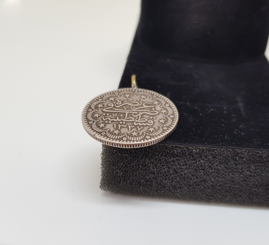 MEHMED REŞAD HAN DÖNEMİ GÜMÜŞ KOLYE PARA