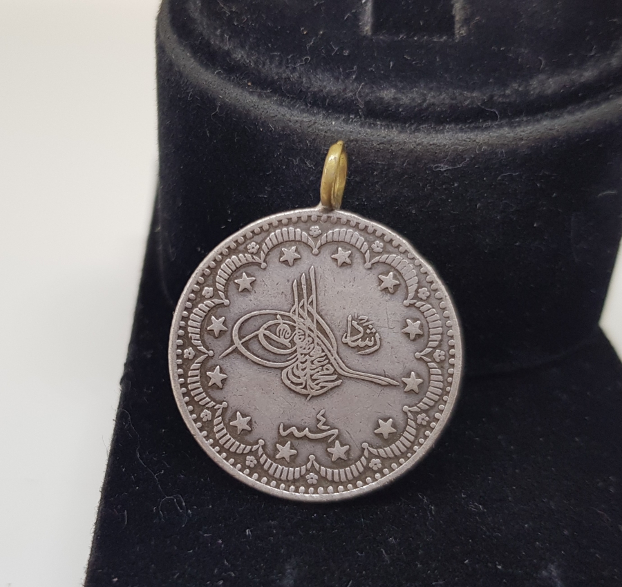 MEHMED REŞAD HAN DÖNEMİ GÜMÜŞ KOLYE PARA