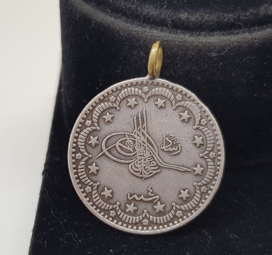 MEHMED REŞAD HAN DÖNEMİ GÜMÜŞ KOLYE PARA