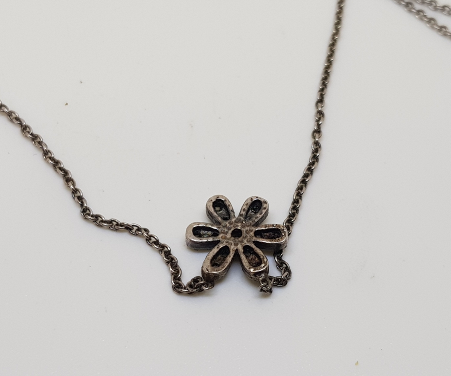 DENİZ YILDIZI FORMUNDA MARGAZİT TAŞLI GÜMÜŞ KOLYE UCU