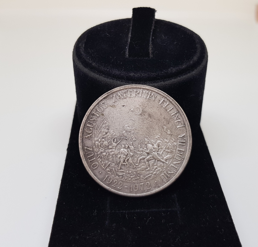 30 AĞUSTOS BÜYÜK TAARRUZUN 50. YILI ANISINA BASTIRILMIŞ HATIRA GÜMÜŞ PARA