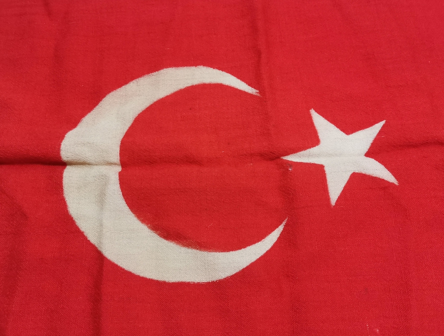 OSMANLI DÖNEMİ KÖK BOYALI NADİR BAYRAK