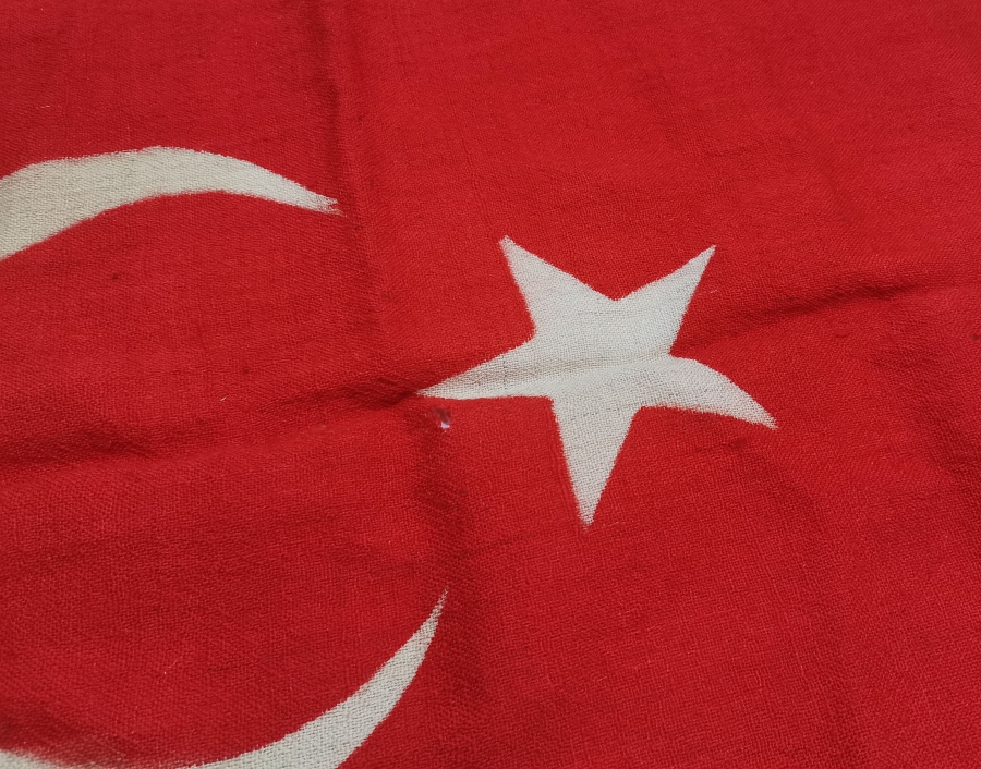 OSMANLI DÖNEMİ KÖK BOYALI NADİR BAYRAK