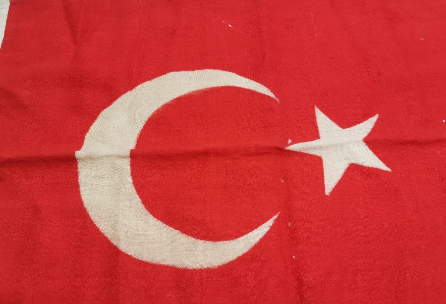 OSMANLI DÖNEMİ KÖK BOYALI NADİR BAYRAK