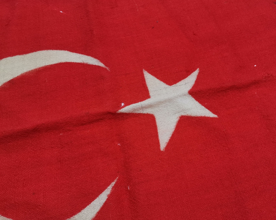 OSMANLI DÖNEMİ KÖK BOYALI NADİR BAYRAK