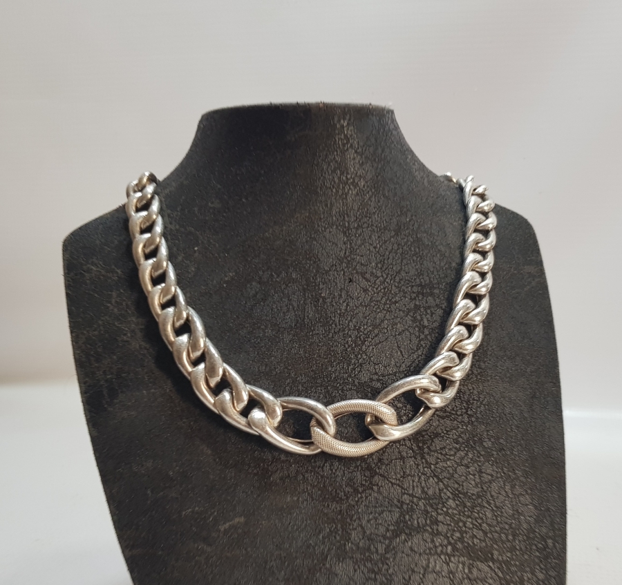 ÖZEL YAPIM BÜYÜK BOY AVRUPA GÜMÜŞ GERDANLIK