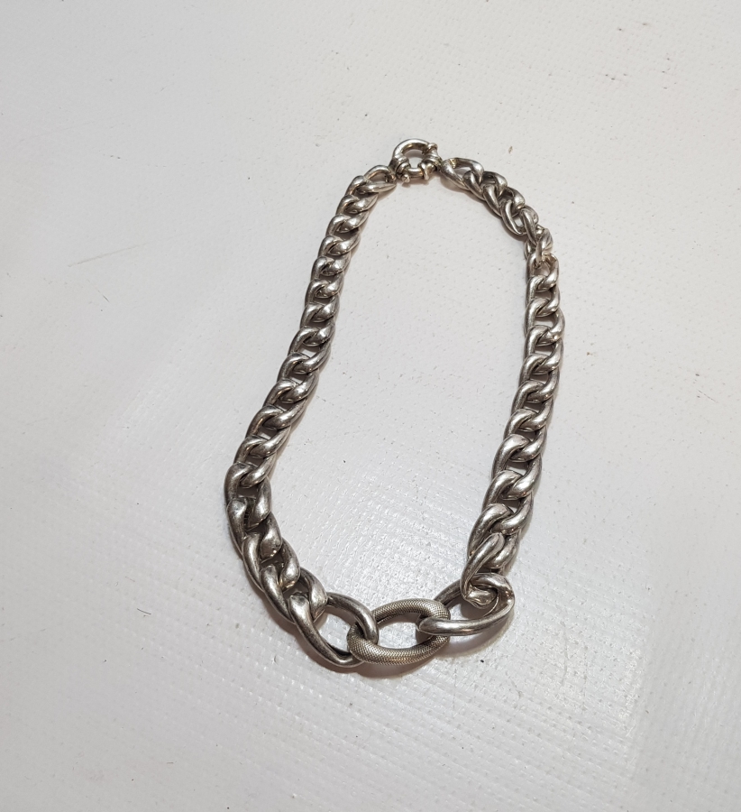 ÖZEL YAPIM BÜYÜK BOY AVRUPA GÜMÜŞ GERDANLIK