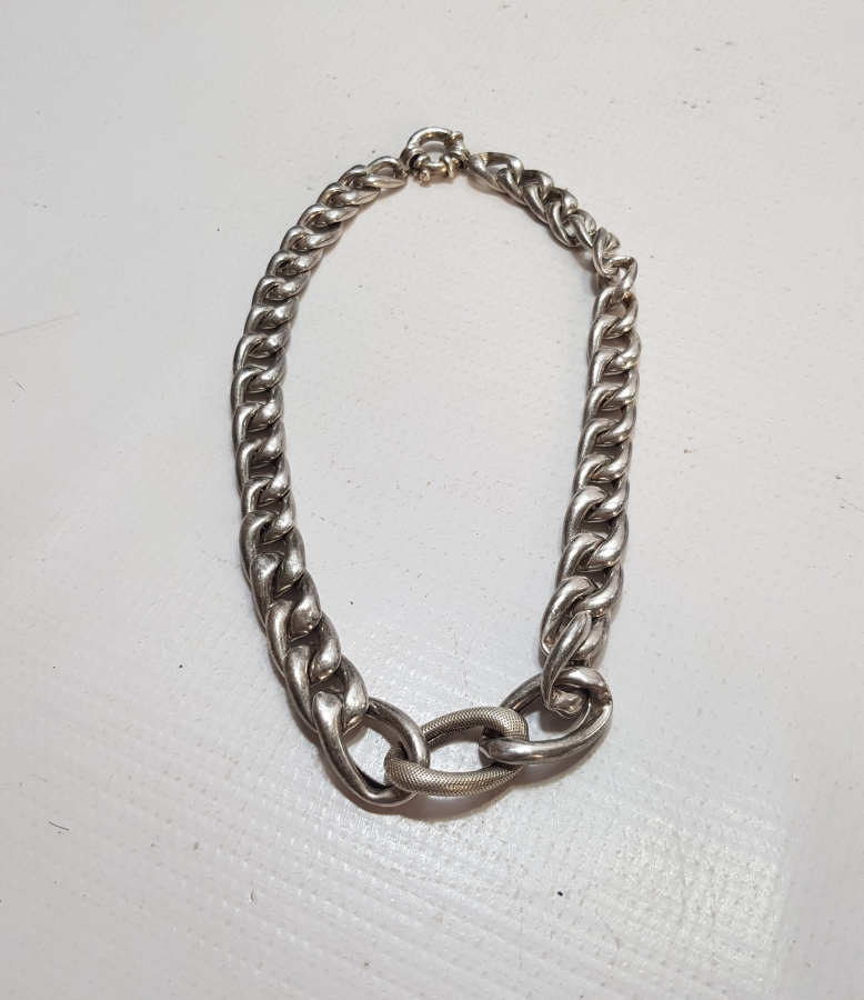 ÖZEL YAPIM BÜYÜK BOY AVRUPA GÜMÜŞ GERDANLIK