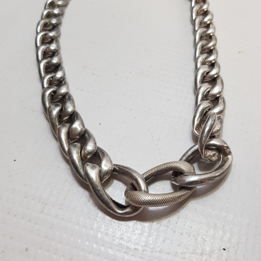 ÖZEL YAPIM BÜYÜK BOY AVRUPA GÜMÜŞ GERDANLIK