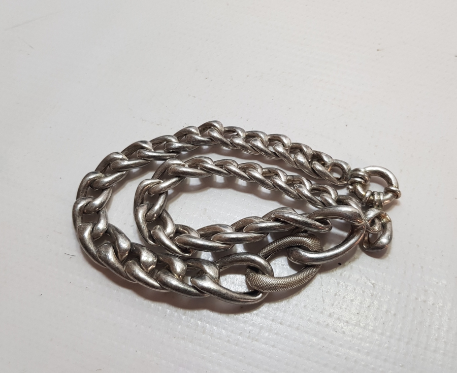 ÖZEL YAPIM BÜYÜK BOY AVRUPA GÜMÜŞ GERDANLIK