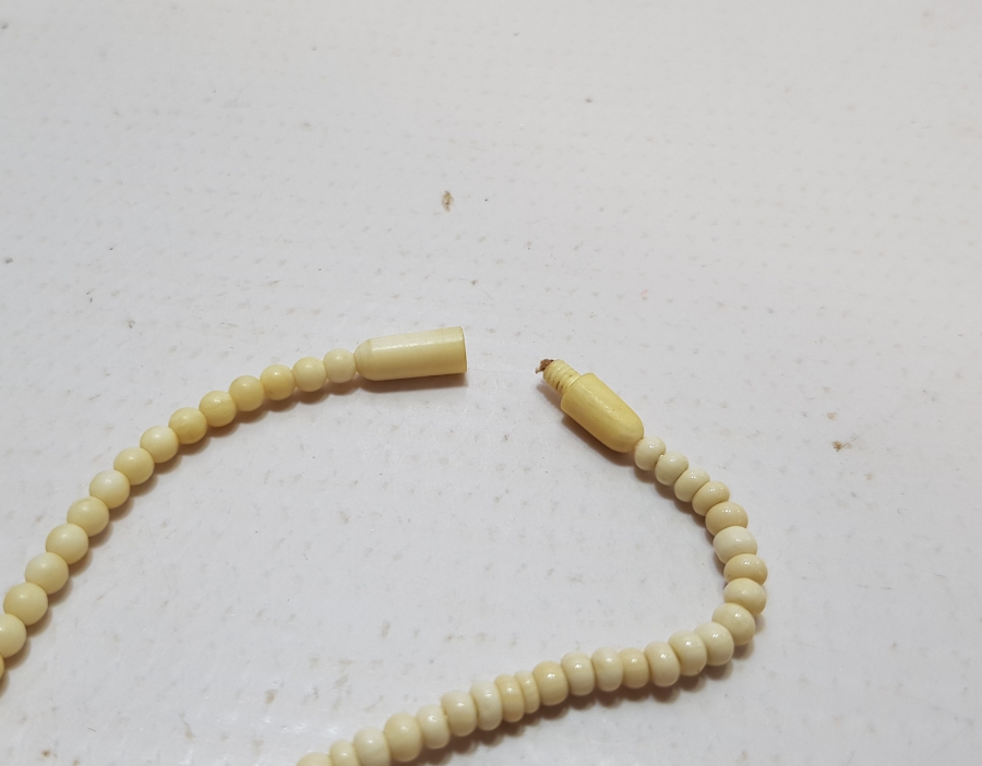 ÜZERİ İŞLEMELİ AKARSU MODELİ FİLDİŞİ OSMANLI GERDANLIK