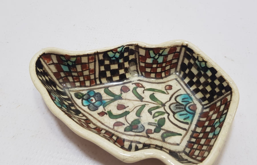 OSMANLI DÖNEMİ USTA İŞİ EL BOYAMA KUBBELİ FORMLU KÜTAHYA İFTARİYELİK - HURMALIK