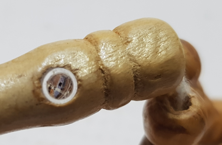 1950'LERDEN HACI İŞİ KABE GÖRSELLİ AHŞAP TESBİH