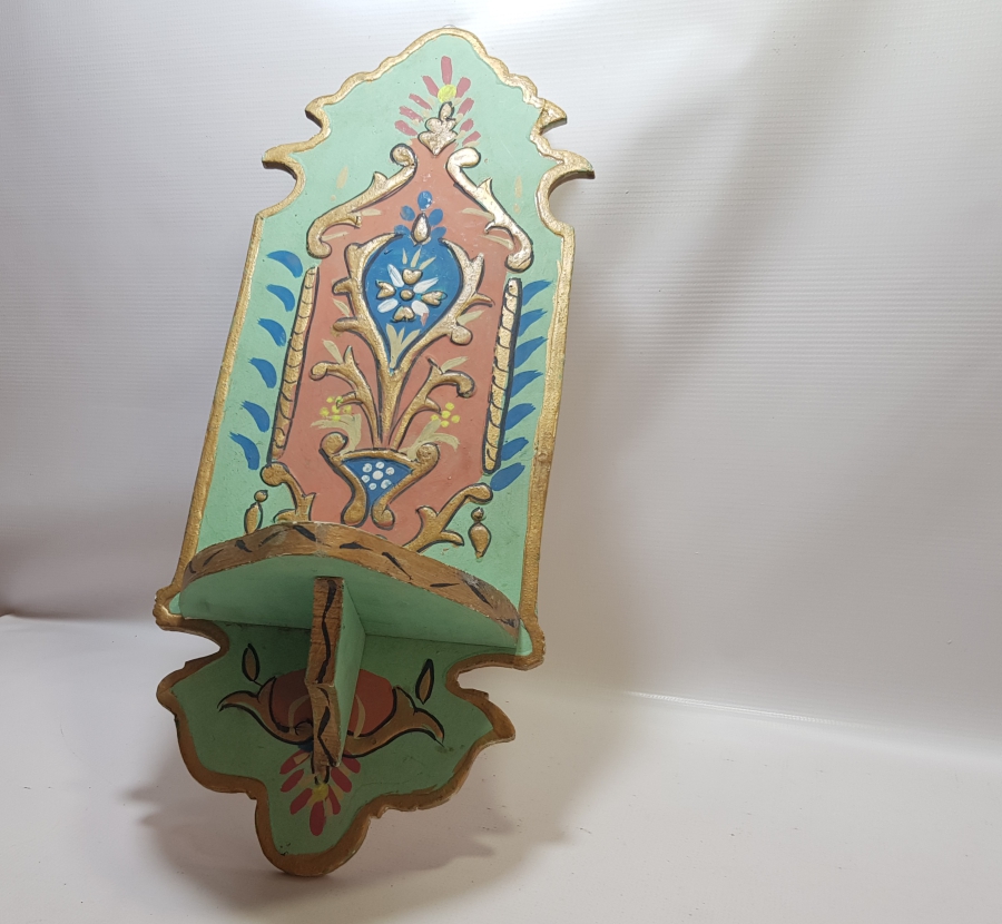 EDİRNEKARİ FORMDA YAPILMIŞ ÜZERİ İŞLEMELİ ANTİKA LAMBALIK - KAVUKLUK