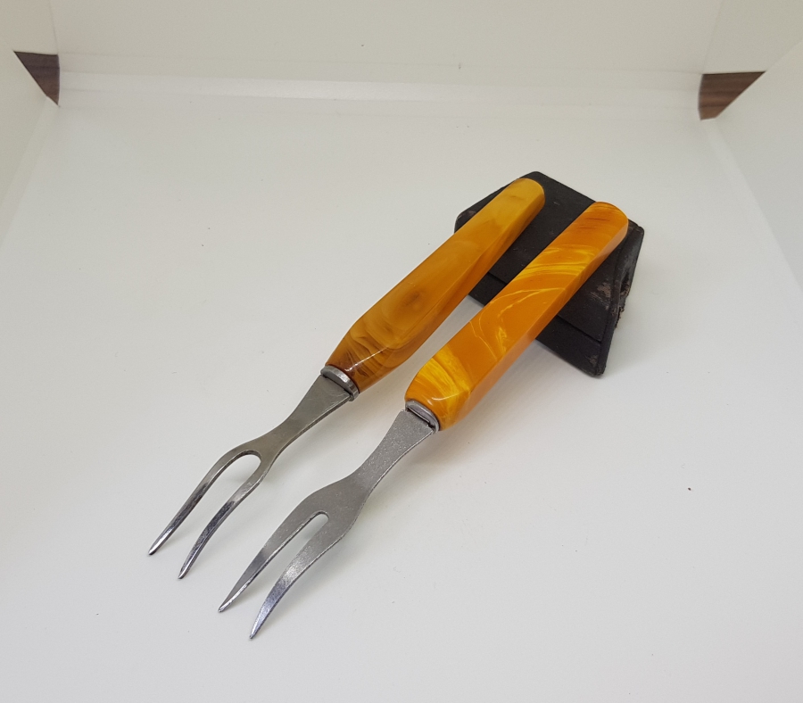 KATALİN SAPLI ANTİKA İKİ ADET ÇATAL