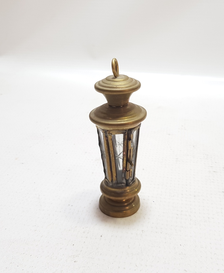 CAMI KRİSTAL KESME İŞÇİLİKLİ ÇOK NADİR ANTİKA HATTAT MUMLUĞU - ŞAMDANI