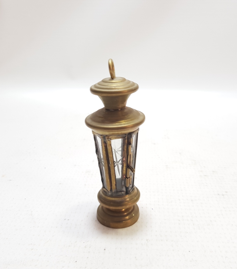 CAMI KRİSTAL KESME İŞÇİLİKLİ ÇOK NADİR ANTİKA HATTAT MUMLUĞU - ŞAMDANI