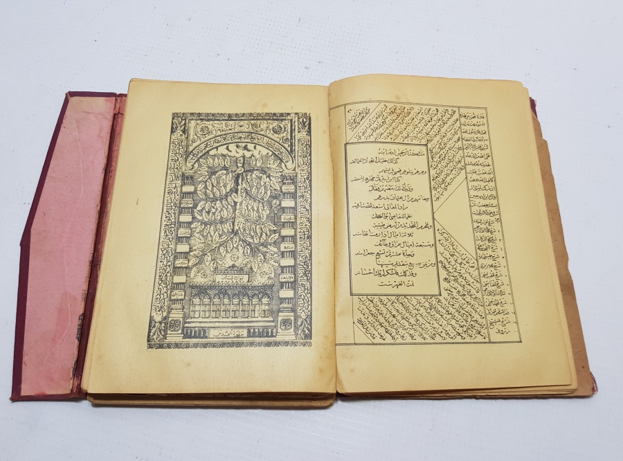 İÇERİSİNDE MEKKE VE MEDİNE GÖRSELLERİ BULUNAN ÇOK NADİR OSMANLI DÖNEMİ BASKI MUHAMMEDİYE