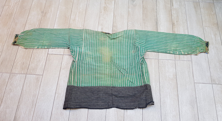 SIRMA VE İPEK İBRİŞİM İŞLEMELİ OSMANLI DÖNEMİ ŞALVAR ÜSTLÜĞÜ