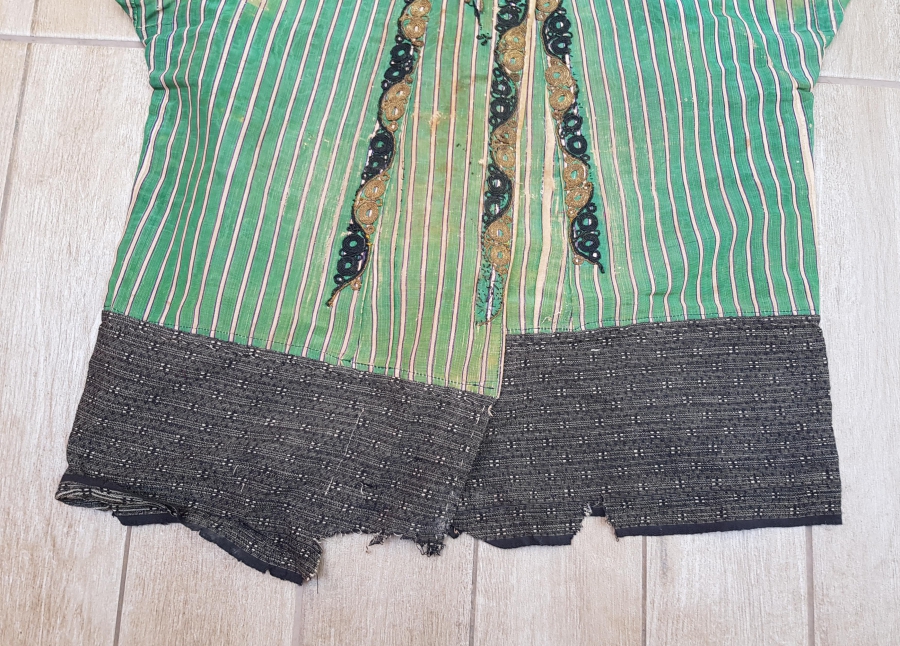 SIRMA VE İPEK İBRİŞİM İŞLEMELİ OSMANLI DÖNEMİ ŞALVAR ÜSTLÜĞÜ