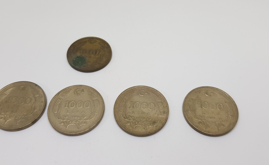 1990 YILI ANTİKA METAL 500 VE 1000 LİRA LOTU