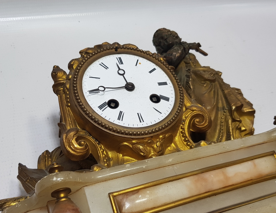 OSMANLI DÖNEMİ NADİR FORMDA ORYANTALİST ŞÖMİNE SAATİ