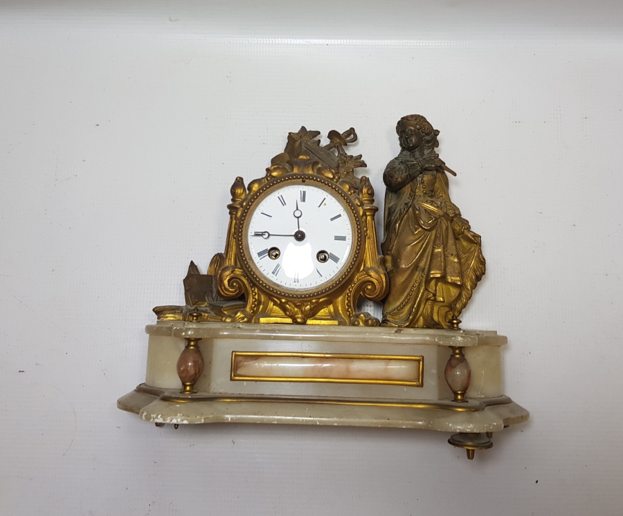 OSMANLI DÖNEMİ NADİR FORMDA ORYANTALİST ŞÖMİNE SAATİ