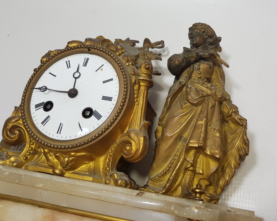 OSMANLI DÖNEMİ NADİR FORMDA ORYANTALİST ŞÖMİNE SAATİ