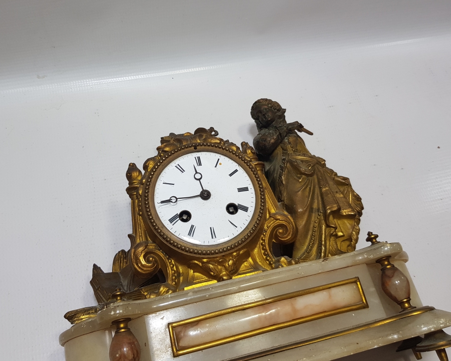 OSMANLI DÖNEMİ NADİR FORMDA ORYANTALİST ŞÖMİNE SAATİ