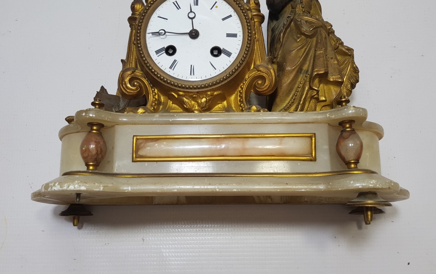 OSMANLI DÖNEMİ NADİR FORMDA ORYANTALİST ŞÖMİNE SAATİ