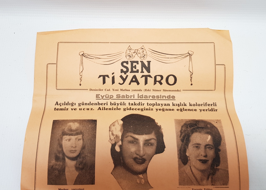 ÇOK NADİR ANTİKA ŞEN TİYATRO AFİŞİ