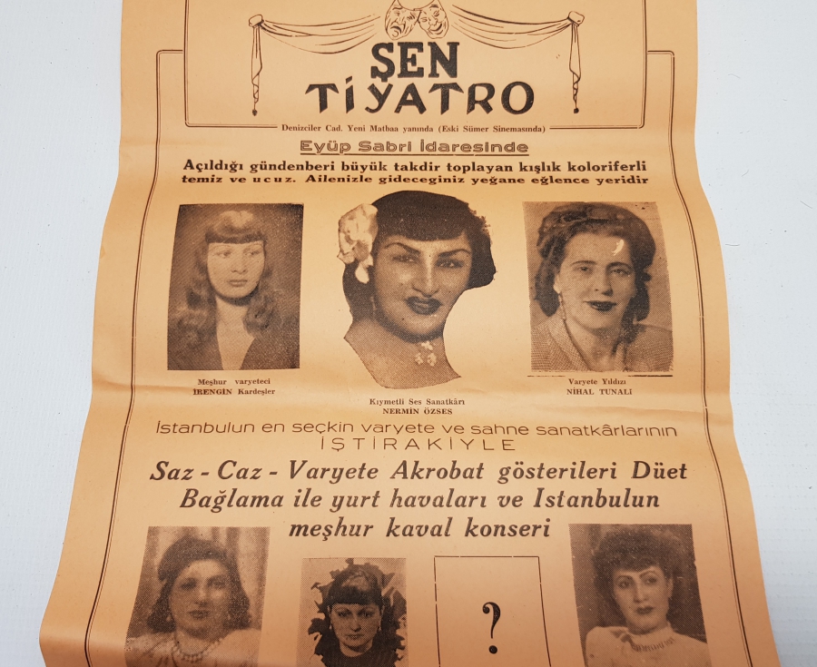 ÇOK NADİR ANTİKA ŞEN TİYATRO AFİŞİ