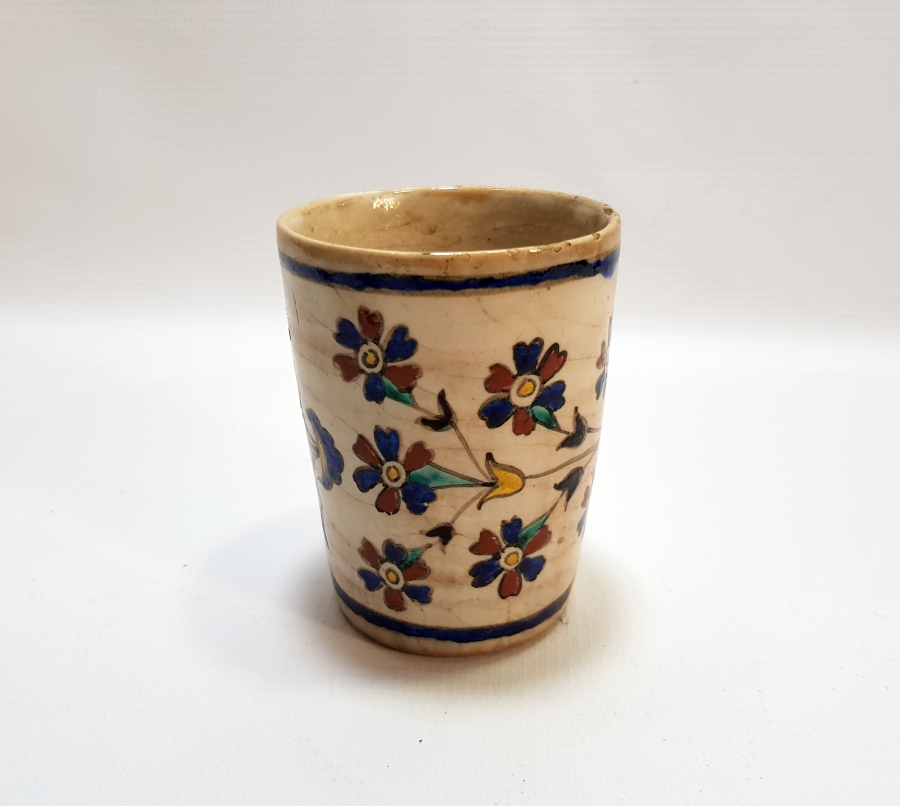 1800 BAŞLARI NADİR RENKTE EL BOYAMA KÜTAHYA BARDAK