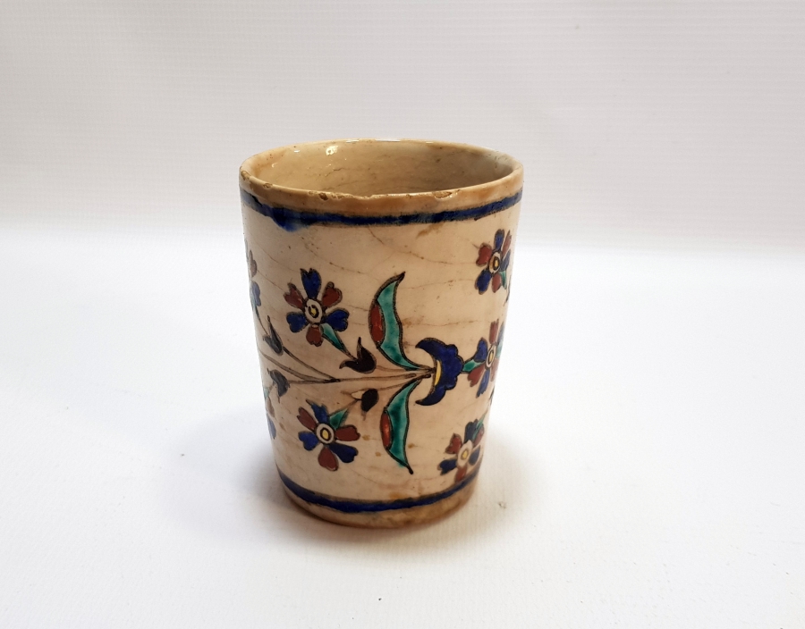 1800 BAŞLARI NADİR RENKTE EL BOYAMA KÜTAHYA BARDAK