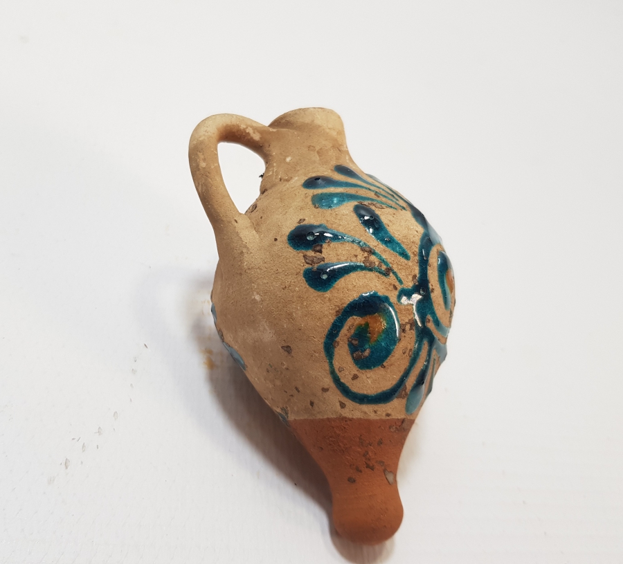 OSMANLI DÖNEMİ NADİR FORMDA SIRLI ÇİFT KULPLU İZNİK SİRKELİK