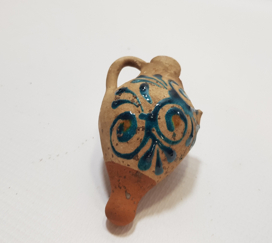 OSMANLI DÖNEMİ NADİR FORMDA SIRLI ÇİFT KULPLU İZNİK SİRKELİK