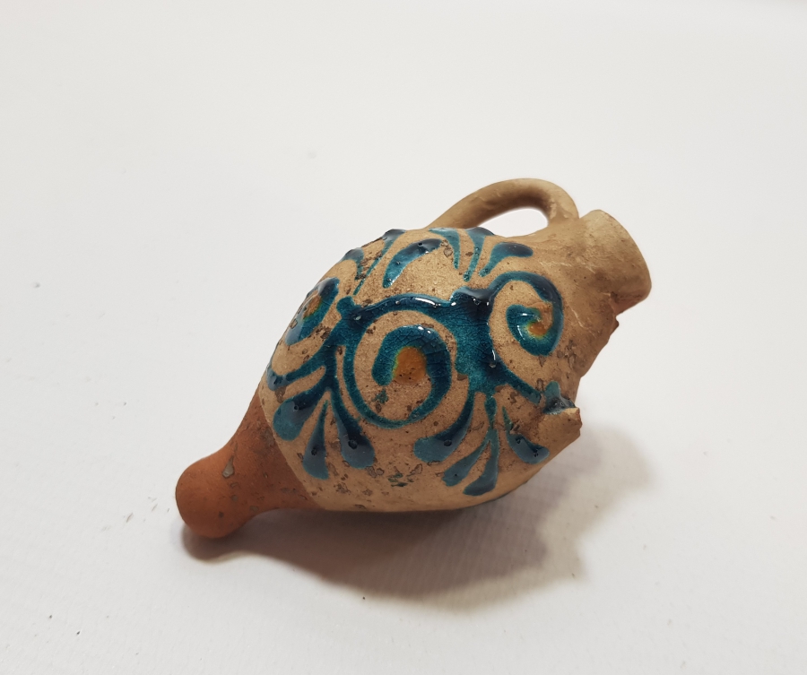 OSMANLI DÖNEMİ NADİR FORMDA SIRLI ÇİFT KULPLU İZNİK SİRKELİK