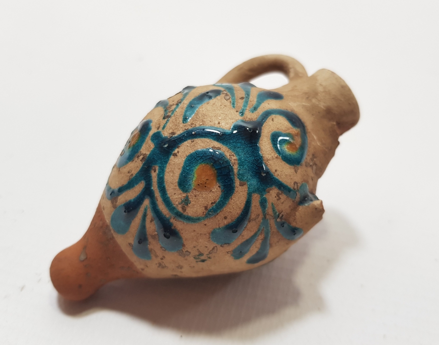 OSMANLI DÖNEMİ NADİR FORMDA SIRLI ÇİFT KULPLU İZNİK SİRKELİK