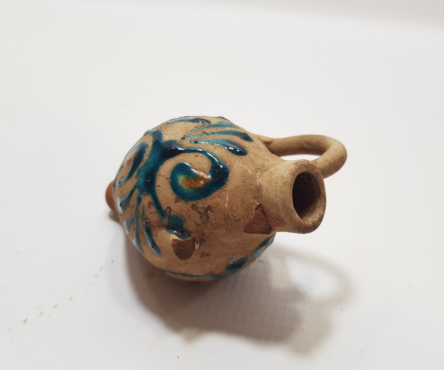 OSMANLI DÖNEMİ NADİR FORMDA SIRLI ÇİFT KULPLU İZNİK SİRKELİK