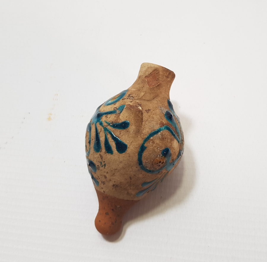 OSMANLI DÖNEMİ NADİR FORMDA SIRLI ÇİFT KULPLU İZNİK SİRKELİK