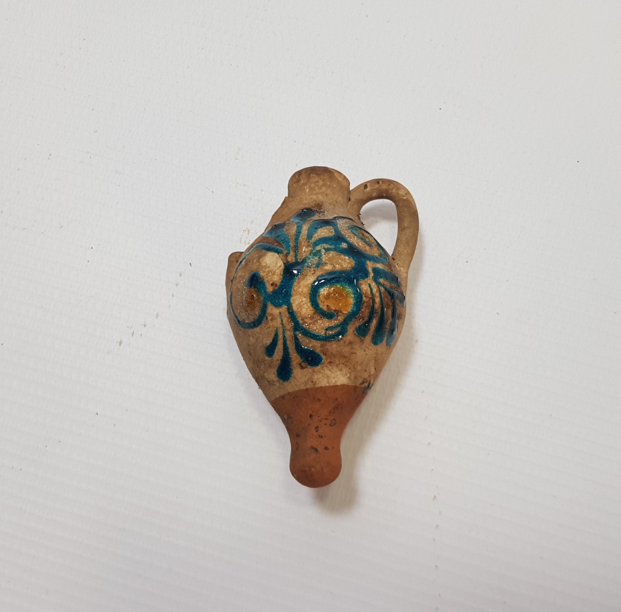 OSMANLI DÖNEMİ NADİR FORMDA SIRLI ÇİFT KULPLU İZNİK SİRKELİK