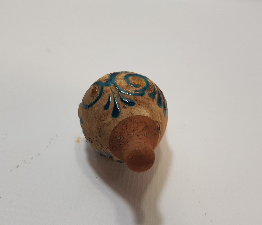 OSMANLI DÖNEMİ NADİR FORMDA SIRLI ÇİFT KULPLU İZNİK SİRKELİK