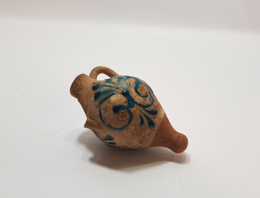 OSMANLI DÖNEMİ NADİR FORMDA SIRLI ÇİFT KULPLU İZNİK SİRKELİK