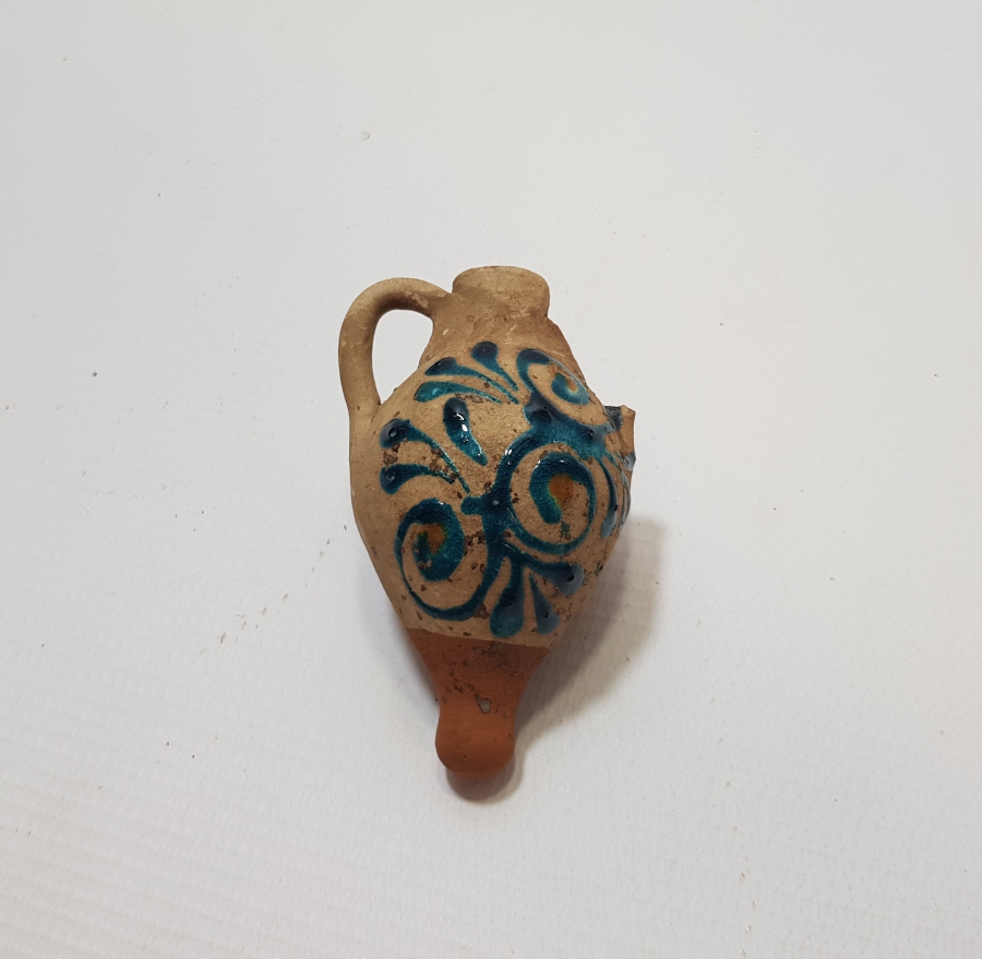 OSMANLI DÖNEMİ NADİR FORMDA SIRLI ÇİFT KULPLU İZNİK SİRKELİK