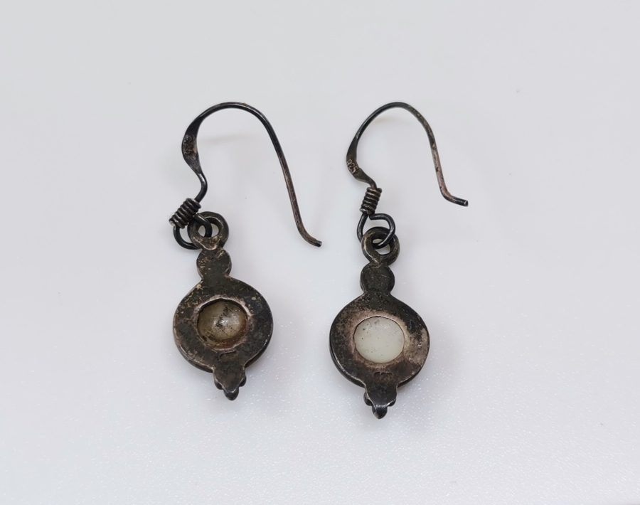 SEDEF TAŞLI ÖZEL YAPIM GÜMÜŞ KÜPE