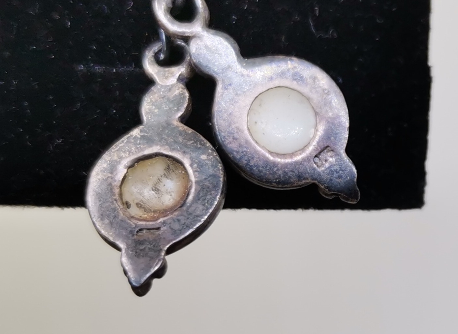 SEDEF TAŞLI ÖZEL YAPIM GÜMÜŞ KÜPE