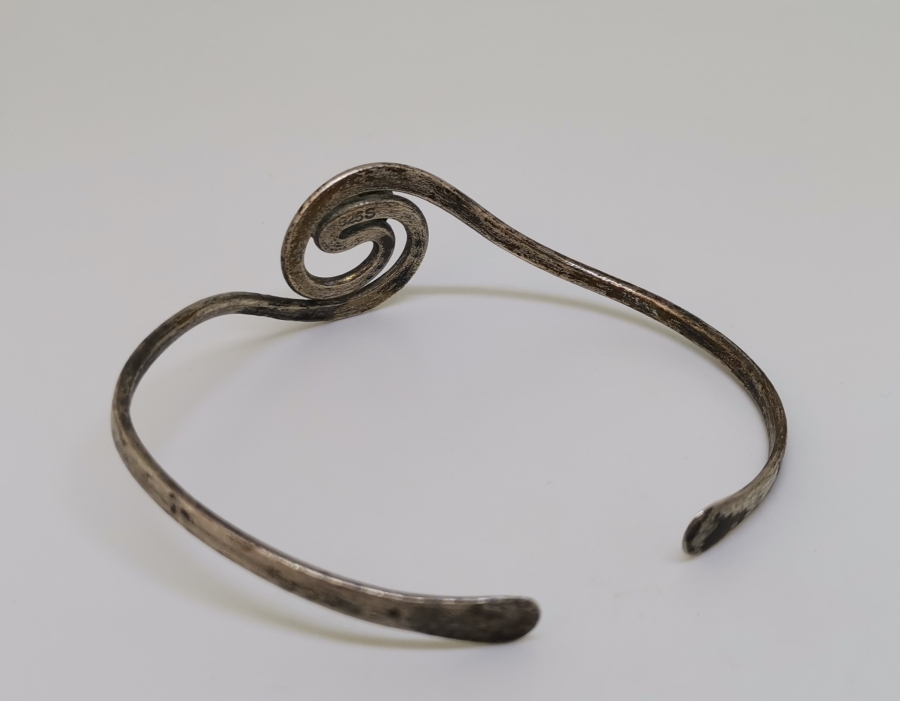 ÖZEL YAPIM SİTRİN TAŞLI GÜMÜŞ BİLEKLİK - BİLEZİK