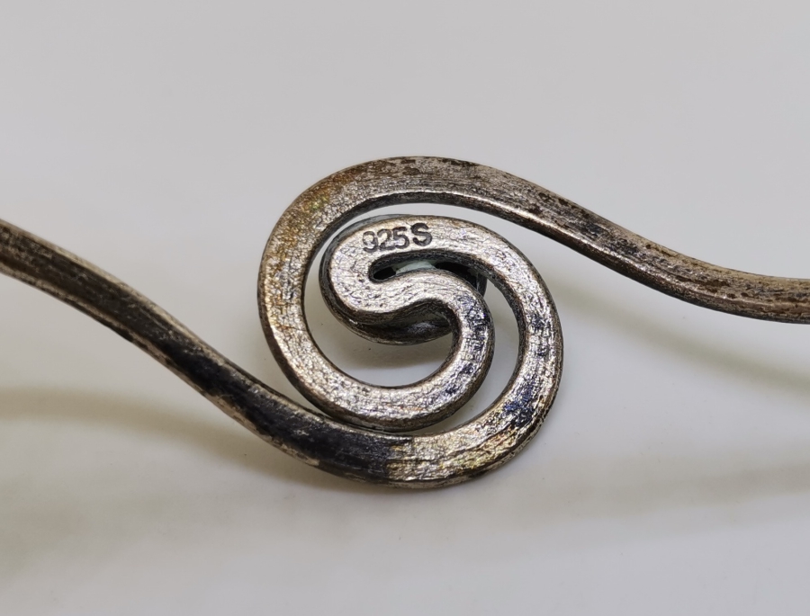 ÖZEL YAPIM SİTRİN TAŞLI GÜMÜŞ BİLEKLİK - BİLEZİK