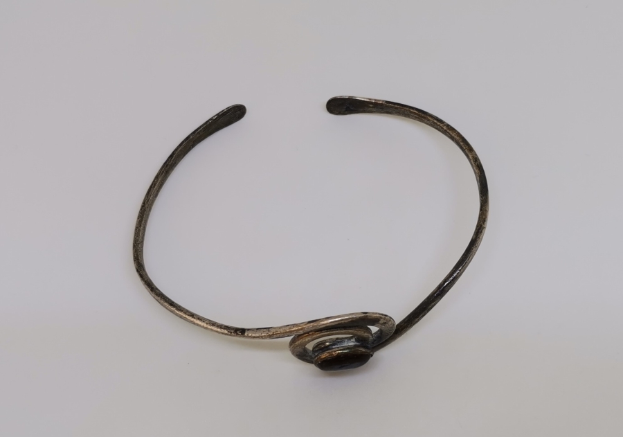 ÖZEL YAPIM SİTRİN TAŞLI GÜMÜŞ BİLEKLİK - BİLEZİK